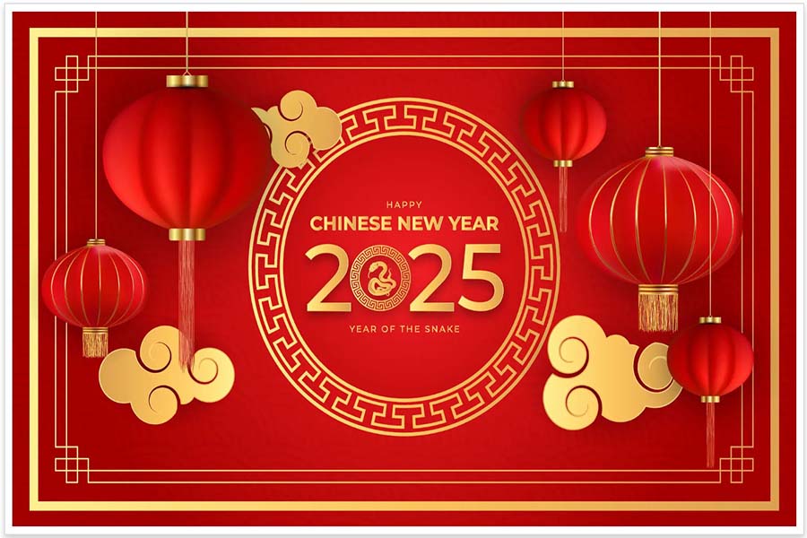 Aviso de vacaciones China Año Nuevo 2025